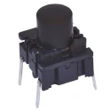 MEC IP67 Black Tactile Switch Cap SPST 50mA 24V dc Momentary Through Hole IP67 Sealed 3.5N Operating Force 