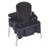 MEC IP67 Black Tactile Switch Cap SPST 50mA 24V dc Momentary Through Hole IP67 Sealed 3.5N Operating Force