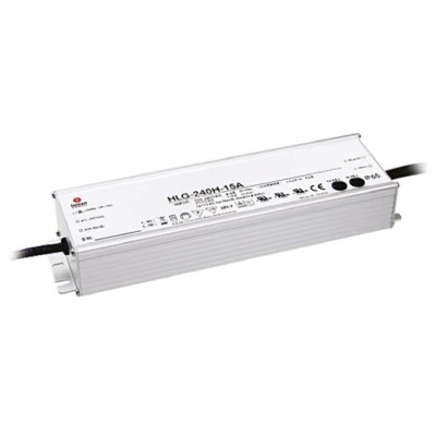 MEAN WELL 5 Output IP65 Rated Potentiometer LED Driver, 15V, 225W, 15A, Constant Voltage 