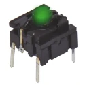 MEC Green IP67 Tactile Switch Cap 12.5 mm, SPST 50mA 24 V dc, Through Hole IP67