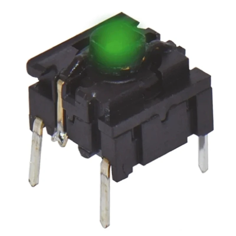 MEC Green IP67 Tactile Switch Cap 12.5 mm, SPST 50mA 24 V dc, Through Hole IP67