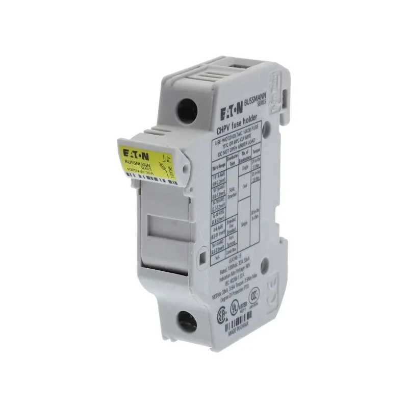 Eaton 30A Rail Mount Fuse Holder for A2 Fuse Size, 1P-Pole, 1kV CHPV1U