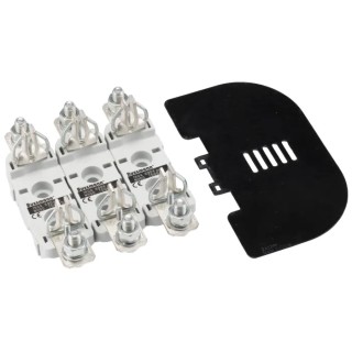 Eaton 160A Rail Mount Fuse Holder with 3 Poles, 690V AC, Glass Filled Polybutylene Terephthalate Case, Silver Plated TD00-D