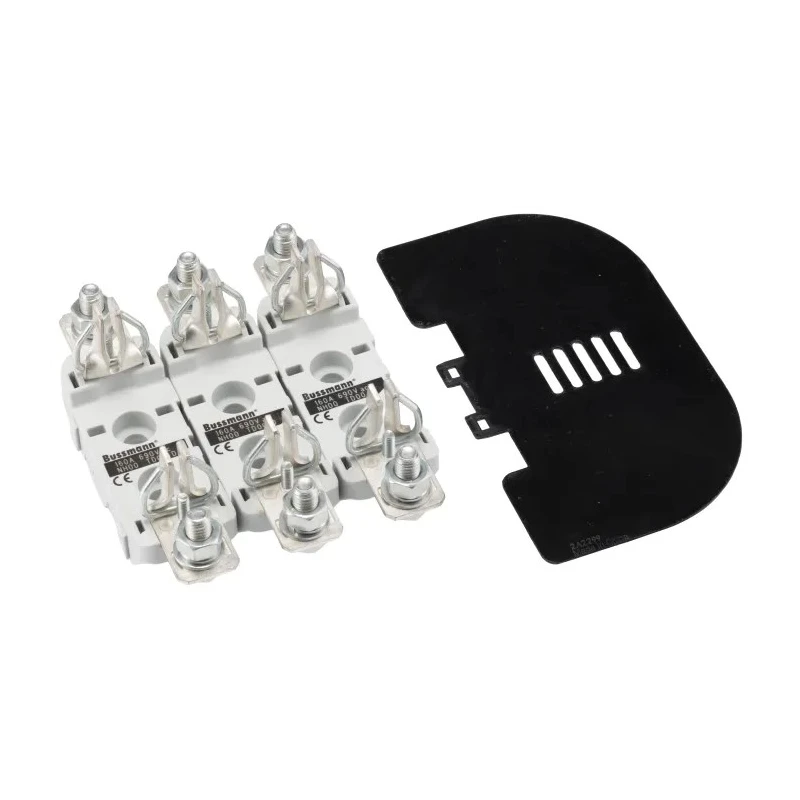 Eaton 160A Rail Mount Fuse Holder with 3 Poles, 690V AC, Glass Filled Polybutylene Terephthalate Case, Silver Plated TD00-D