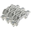 Eaton 160A Rail Mount Fuse Holder with 3 Poles, 690V AC, Glass Filled Polybutylene Terephthalate Case, Silver Plated TD00-D