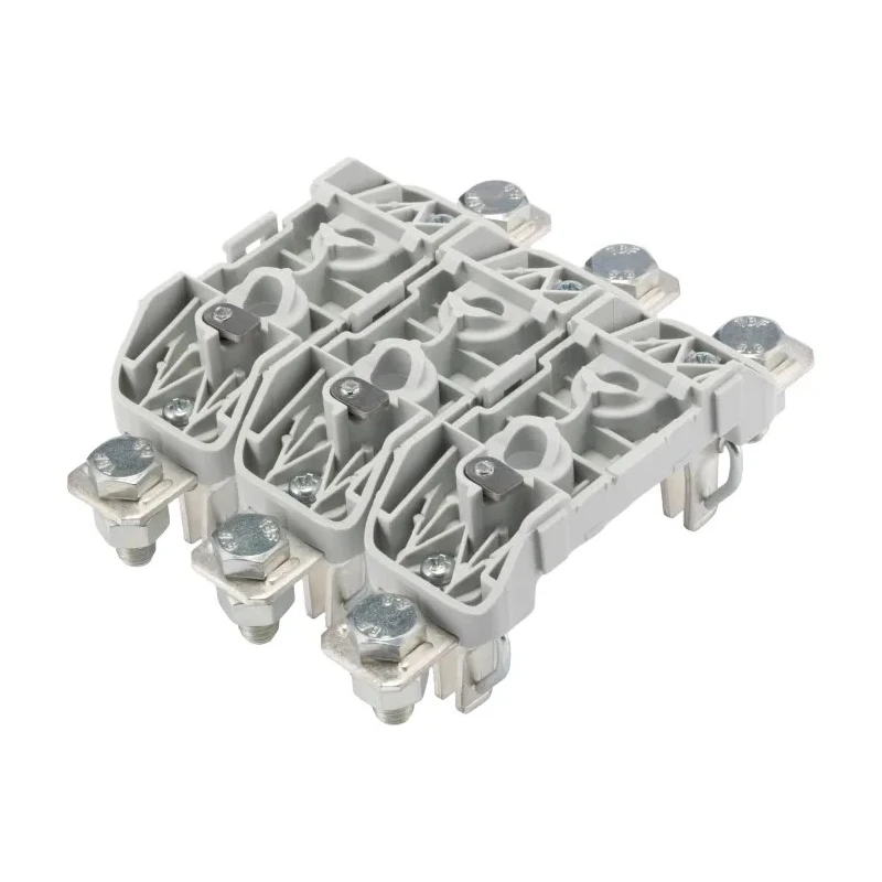 Eaton 160A Rail Mount Fuse Holder with 3 Poles, 690V AC, Glass Filled Polybutylene Terephthalate Case, Silver Plated TD00-D