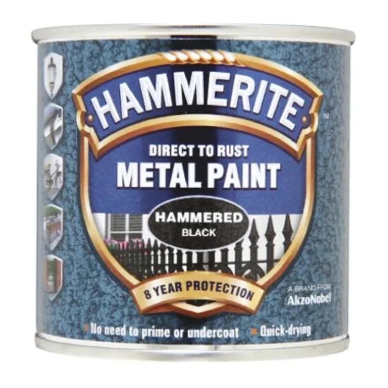 Hammerite Direct to Rust Paint Hammered Finish Black 2.5 L 5084795