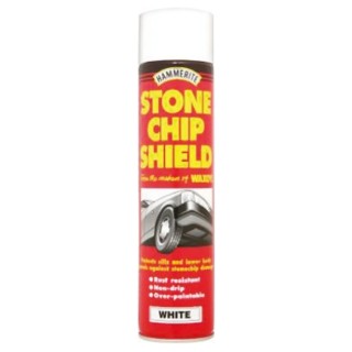 Hammerite White Spray Paint 600 ml Stone Chip Shield Aerosol 5092834