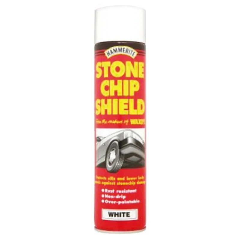 Hammerite White Spray Paint 600 ml Stone Chip Shield Aerosol 5092834