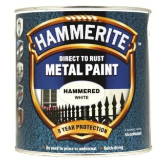 Hammerite Direct to Rust Paint Hammered Finish White 2.5 L 5084839