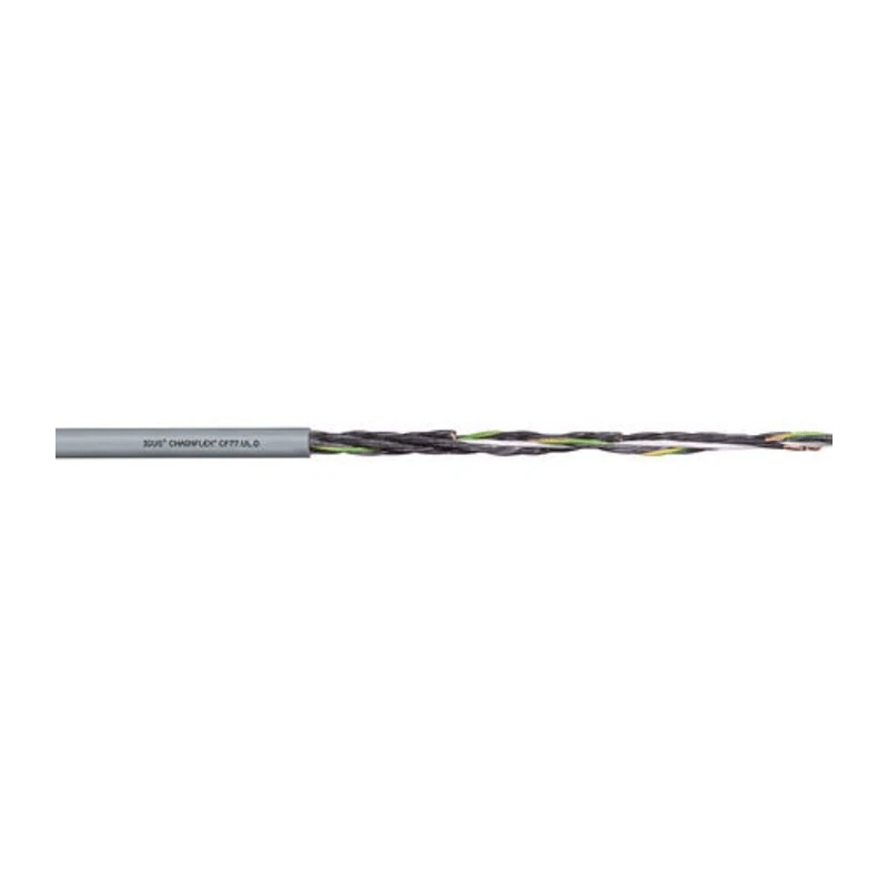 Igus Chainflex PUR Control Cable 4 Cores, 0.75mm² 18 AWG, Unscreened, Armoured, 25 m Length, Grey CF77.UL.07.04.D