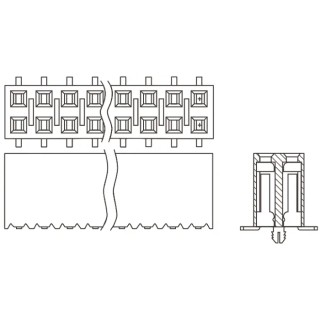 Samtec PCB Socket 8-Contact, 2 Row, 2.54 mm Pitch, Surface Mount, Straight Orientation SSM-104-L-DV