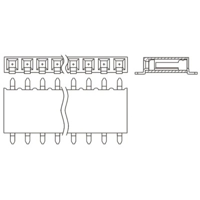 Samtec SSM Series Right Angle Surface PCB Socket, 10-Contact, 1 Row, 2.54 mm Pitch Solder SSM-110-L-SH