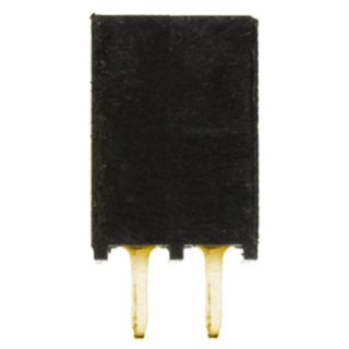 Samtec SSQ Series Straight Through Hole PCB Socket, 2-Contact, 1 Row, 2.54 mm Pitch, 6.3A, Liquid Crystal SSQ-102-01-G-S