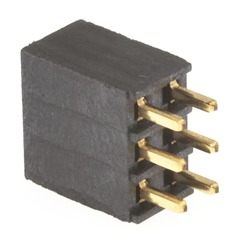 Samtec SSQ Series Straight Through Hole PCB Socket 6-Contact 2 Row 2.54 mm Pitch Solder SSQ-103-01-G-D