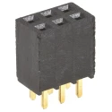 Samtec SSQ Series Straight Through Hole PCB Socket 6-Contact 2 Row 2.54 mm Pitch Solder SSQ-103-01-G-D