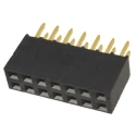 Samtec SSQ Series Straight Through Hole PCB Socket, 14-Contact, 2 Row, 2.54 mm Pitch, Solder Mount SSQ-107-01-G-D