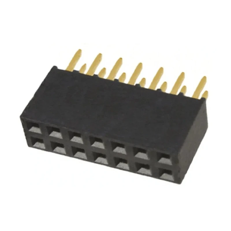 Samtec SSQ Series Straight Through Hole PCB Socket, 14-Contact, 2 Row, 2.54 mm Pitch, Solder Mount SSQ-107-01-G-D