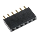 Samtec SSQ Series Straight Through Hole PCB Socket 6-Contact 1 Row 2.54 mm Pitch Solder SSQ-106-01-G-S