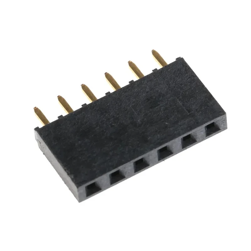Samtec SSQ Series Straight Through Hole PCB Socket 6-Contact 1 Row 2.54 mm Pitch Solder SSQ-106-01-G-S