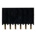 Samtec SSQ Series Right Angle Through Hole PCB Socket, 6-Contact, 1 Row, 2.54 mm Pitch, 6.3A Current SSQ-106-02-G-S-RA