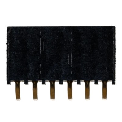 Samtec SSQ Series Right Angle Through Hole PCB Socket, 6-Contact, 1 Row, 2.54 mm Pitch, 6.3A Current SSQ-106-02-G-S-RA