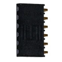 Samtec SSQ Series Right Angle Through Hole PCB Socket, 6-Contact, 1 Row, 2.54 mm Pitch, 6.3A Current SSQ-106-02-G-S-RA