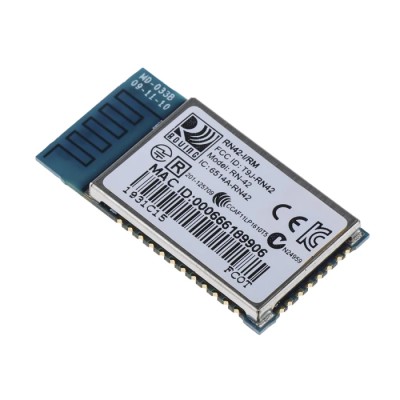Parallax Inc Bluetooth Module 1.1, 1.2, 2.0, 2.1, Class 2, SPI UART Interface, 2.48 GHz RN42-I/RM