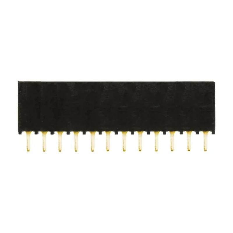 Samtec SSQ Series Straight Through Hole PCB Socket 12-Contact 1 Row 2.54 mm Pitch Solder SSQ-112-01-G-S