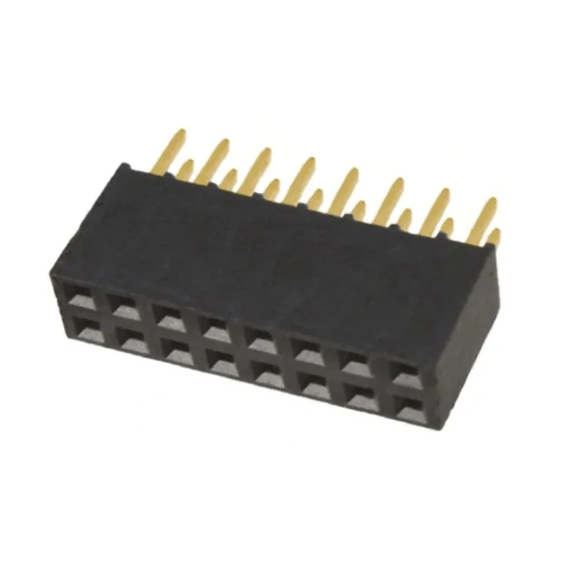 Samtec SSQ Series Straight Through Hole PCB Socket 16-Contact 2 Row 2.54 mm Pitch Solder SSQ-108-01-G-D