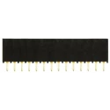 Samtec SSQ Series Straight Through Hole PCB Socket 14-Contact 1 Row 2.54 mm Pitch Solder SSQ-114-01-G-S