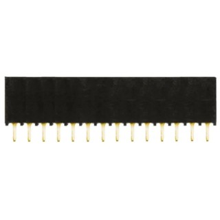 Samtec SSQ Series Straight Through Hole PCB Socket 14-Contact 1 Row 2.54 mm Pitch Solder SSQ-114-01-G-S