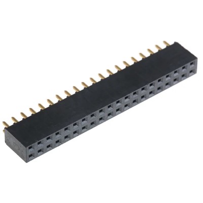 Samtec SSQ Series Straight Through Hole PCB Socket 40-Contact 2 Row 2.54 mm Pitch Solder SSQ-120-01-G-D