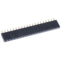 Samtec SSQ Series Straight Through Hole PCB Socket, 20-Contact, 1 Row, 2.54 mm Pitch, Solder Termination SSQ-120-01-G-S