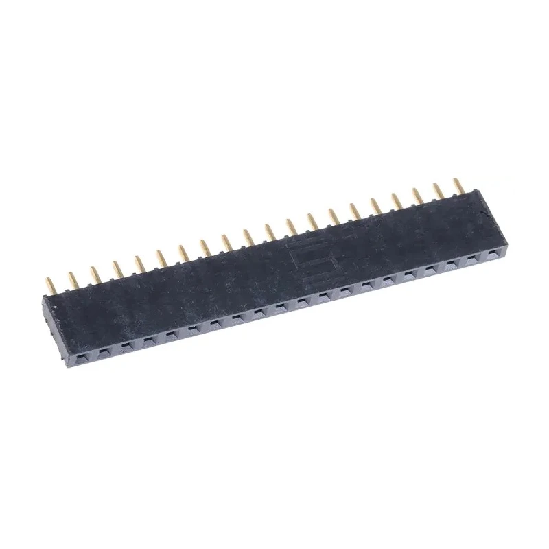Samtec SSQ Series Straight Through Hole PCB Socket, 20-Contact, 1 Row, 2.54 mm Pitch, Solder Termination SSQ-120-01-G-S
