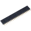 Samtec SSQ Series Straight Through Hole PCB Socket 20-Contact 1 Row 2.54 mm Pitch Solder SSQ-120-01-G-S