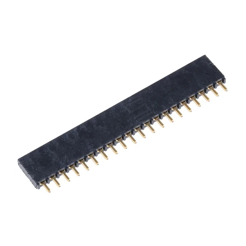 Samtec SSQ Series Straight Through Hole PCB Socket 20-Contact 1 Row 2.54 mm Pitch Solder SSQ-120-01-G-S