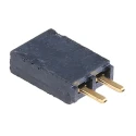 Samtec PCB Socket, Straight Through Hole, 2-Contact, 1 Row, 2.54 mm Pitch, 6.9A, 550V, Liquid Crystal Polymer SSW-102-01-G-S