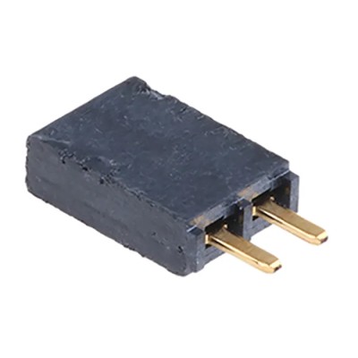 Samtec PCB Socket, Straight Through Hole, 2-Contact, 1 Row, 2.54 mm Pitch, 6.9A, 550V, Liquid Crystal Polymer SSW-102-01-G-S