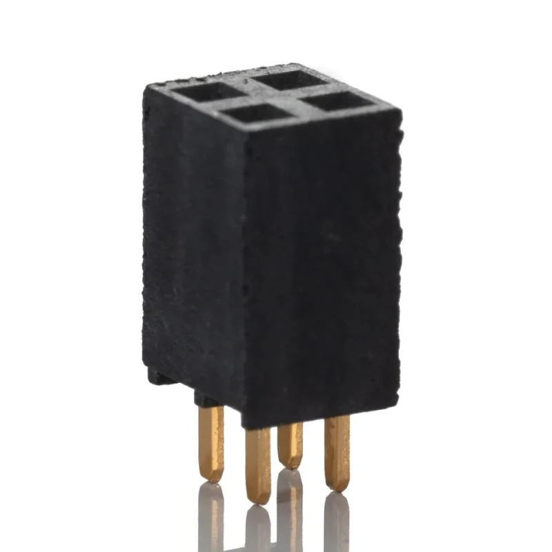 Samtec Straight Through Hole PCB Socket, 4-Contact, 2 Row, 2.54 mm Pitch, 6.9A Current, 550V Voltage SSW-102-01-G-D