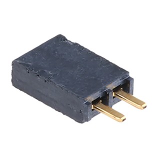 Samtec SSW Series Straight Through Hole PCB Socket 2-Contact 1 Row 2.54 mm Pitch 6.9A 550V Solder Termination SSW-102-01-G-S