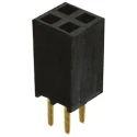 Samtec PCB Socket Board-to-Board Through Hole 4-Contact 2 Row 2.54 mm Pitch 550V 6.9A Gold Plated Solder SSW-102-02-G-D