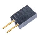 Samtec Straight Through Hole PCB Socket 2-Contact 1 Row 2.54 mm Pitch 6.9A Current Rating Solder Mount SSW-102-02-G-S