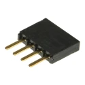 Samtec SSW Series Straight Through Hole PCB Socket 4-Contact 1 Row 2.54 mm Pitch 6.9 A 550 V Solder SSW-104-02-G-S