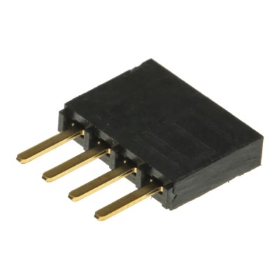 Samtec SSW Series Straight Through Hole PCB Socket 4-Contact 1 Row 2.54 mm Pitch 550V 6.9A Solder Termination SSW-104-02-G-S
