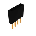 Samtec SSW Series Straight Through Hole PCB Socket 4-Contact 1 Row 2.54 mm Pitch 550V 6.9A Solder Termination SSW-104-02-G-S