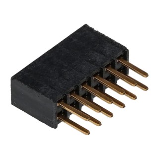 Samtec SSW Series Straight Through Hole PCB Socket 12-Contact 2 Row 2.54 mm Pitch 6.9A 550V Solder Termination SSW-106-02-G-D