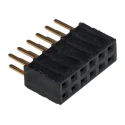 Samtec SSW Series Straight Through Hole PCB Socket 12-Contact 2 Row 2.54 mm Pitch 6.9A 550V Solder Termination SSW-106-02-G-D