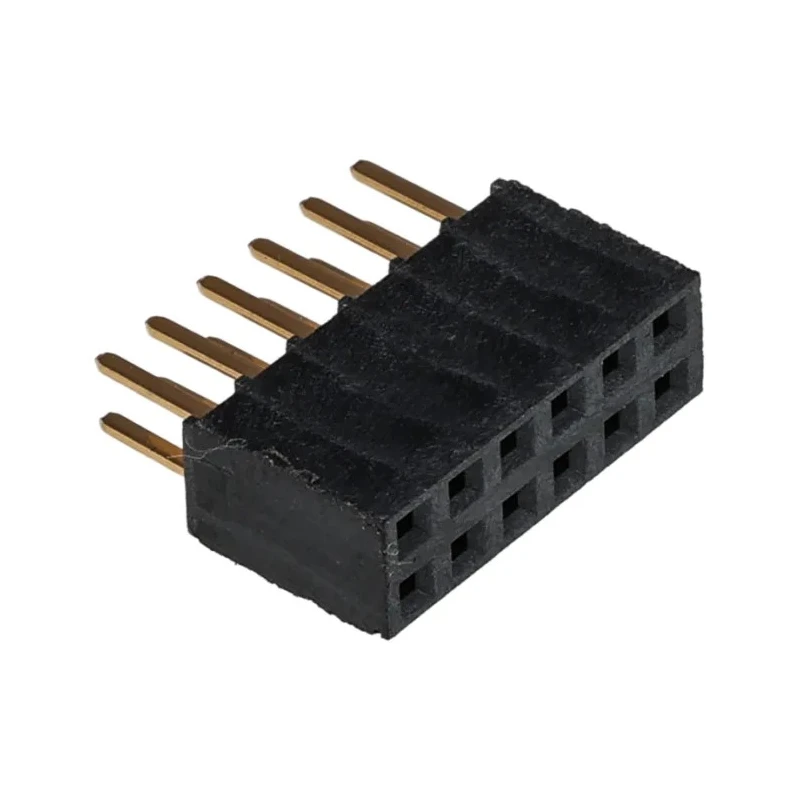 Samtec SSW Series Straight Through Hole PCB Socket, 12-Contact, 2 Row, 2.54 mm Pitch, 550V, Solder Termination SSW-106-02-G-D