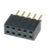 Samtec SSW Series Straight Through Hole PCB Socket, 10-Contact, 2 Row, 2.54 mm Pitch, 4.7A, 465V AC, Gold SSW-105-02-G-D